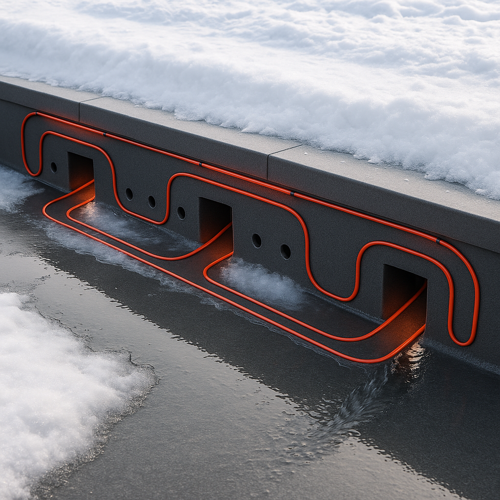 Обогрев водомётов и дренажных окон кровли — кабельный антиобледенитель iTherm