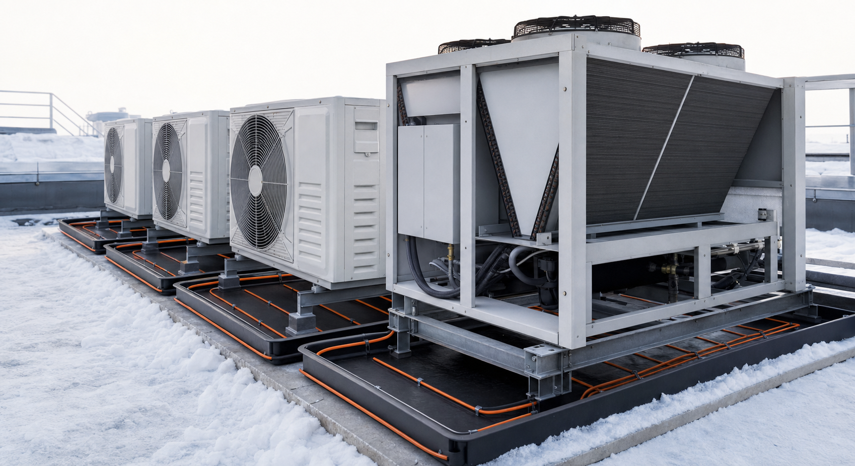 Обогрев поддонов кондиционеров и чиллеров — кабельная защита от льда iTherm